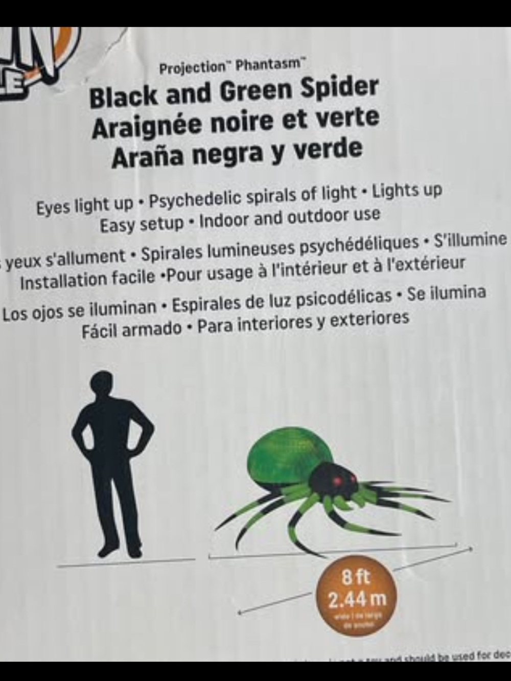 8ft spider LED inflatable - Picture 3 of 3